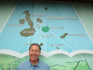 Larry Arriving in the Galapagos Islands